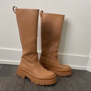 Knee high vegan leather boots